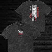 Mens Guts Berserk Acid Wash Top Round Neck Short Sleeve Unisex Anime TShirt L