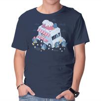 Unisex Crew Neck T-Shirt Frozen Truck Kawaii Penguins Graphic Short Sleeve Casual Tee XS