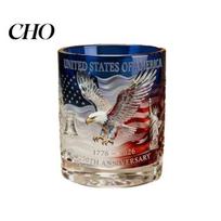 Whiskey Bottle for Collectors 250th Anniversary Decanter Glass Spirit Patriotic Keepsake Weighted Base Independence Day Classic Gift Veterans History