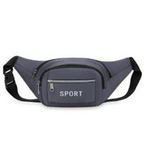New fanny pack, men's and women's multi-functional outdoor sports, large-capacity mobile phone bag, casual and fashionable commuting travel change bag pilka spalva