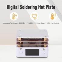 20V 65W Soldering Hot Plate, Digital Electric Preheat Soldering Station with Precise Temperature Control for LED