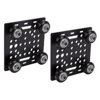 2PCS Aluminum Extrusion Pulley with 4 Solid POM Wheels 2040 V Groove Gantry Plate for CNC Machine 3D Printer