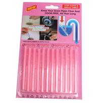 Safe Deodorizing Drain Cleaning Sticks With Versatile Application For Household Plumbing rožinė