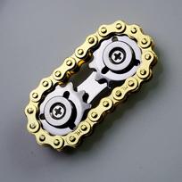 DIY Replaceable Metal Chain Fidget Spinner Anti-Stress Toy with Metal Flywheel Fingertip Gyro - Creative Bicycle Chain Toy Gift