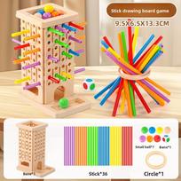 NEW Montessori Stick Pulling Game - Colorful Fine Motor Skills Toy, Parent-Child Interactive Educational Toy
