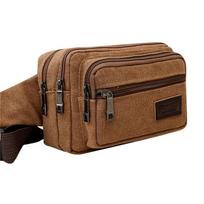 Canvas Waist Bag Multifunctional Outdoor Sport Fanny Pack Large Capacity Phone Purse for Men ruda