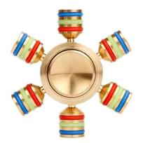Metal Hand Spinner 6 Arm - Decompression Fidget Toy EDC Gadgets Anxiety Stress Relief for Adults Kids Antiestres Juguete