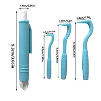 Pet Tick Remover Set 4PCS Tweezers Tongs Hooks Easy Tick Removal Tool for Dogs Cats Horses Small Animals Pet Health Care Supplie mėlyna