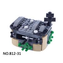 Military German WW2 Bunker Artillery Building Blocks Soldier Figures  Accessories Weapons Army Cannon Parts Toys for Children
