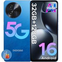 DOOGEE NOTE59 5G Smartphone Android 15 - Écran 6.56  HD+90Hz, 16GB RAM+128GB ROM (2TB Expandable), 5150mAh, 13MP AI, 8MP, - Bleu - Very good condition