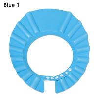 Kids Eye Protection Adjustable Waterproof Baby Shower Caps Bath Visor Shampoo Hat Wash Hair Shield Blue 1