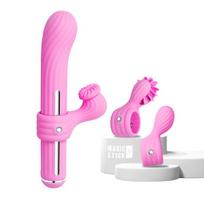 Multifunkcinis vibratorius OTOUCH Magic Stick rožinis, šildantis, su 7 režimais