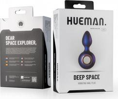 Vibruojantis analinis kaištis EasyToys Hueman Deep Space, 10 režimų, minkšto silikono, atsparus vandeniui