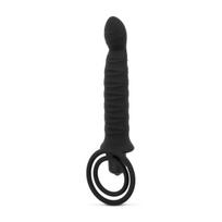 Vibruojantis dildo Easytoys Men Only ET1024BLK dvigubi penio žiedai, 10 vibracijos režimų, tamprus dizainas