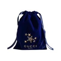Gucci grožio mėlynas aksominis raišteliu užtraukiamas maišelis Blue Drawstring Cosmetics Storage Bag