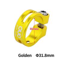MTB Road-Bike Seat Tube Clamp Aluminum Alloy28.6/31.8/34.9mm Seatpost Clamp 31.8mm Gold