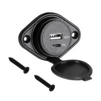 Usb+Usb Type-C Car Charger With Quick Charge And Power Delivery
