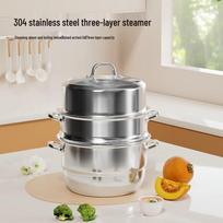 Velosan 30cm Smart Micro-Pressure Non-Stick Soup Pot & Steamer