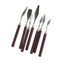 Stainless Steel Oil Painting Scraper Acrylic Art Painting Scraper Color Mixing Scraper  Student 7pcs/set