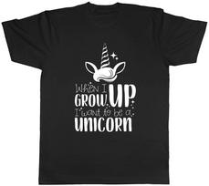 When I Grow Up I Want to be a Unicorn Womens Ladies T-Shirt Tee XL