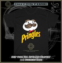 New Tee Shirt Pringles Potato Crisps Logo Men's T-Shirt American Dotees T-Shirt S black