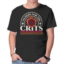 Unisex Crew Neck T-Shirt Here For The Crits Graphic Short Sleeve Casual Tee XS