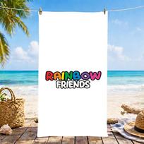 R-Rainbow Friends-S Towel Microfiber Beach Towel, Quick-Dry, Sand-Free, Ultra-Fine Fiber, Super Soft. 60x35CM