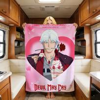 Anime D-Devil May Cry Tv Series Warm Soft Plush Blanket For Sofa Living Room Nap Home Bedroom Travel Gift Flannel Pet Hogar GAIT50x75CM