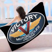 V-Victorys Motorcycles Racing Microfiber Beach Towel Absorbent Quick Dry Soft Yoga Swimming Resort Mountain Climbing Towel Cotton 30x30cm