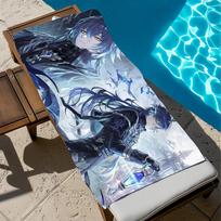 Towel Beach Towel Impact Genshin Bath Quick-Drying Lightweight Flins Blanket Portable Sauna Camping Swimming Pool Travel STJ40x70CM