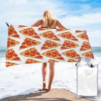 Pizza Slice Pattern Beach Towel Soft Microfiber Quick Dry Absorbent Quick Towels For Bath 70x140 cm