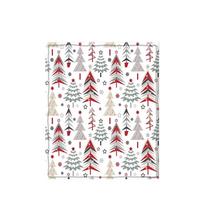 Snow Pine Pattern Microfiber Blanket Ultra Soft Warm For Winter Camping Picnic Sofa Bed Home Decor All Season Use 70X100cm