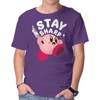 Unisex Crew Neck T-Shirt Kirby Stay Sharp Graphic Short Sleeve Casual Tee M