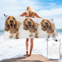 Tail Wagging Wisdom_ Nurturing Your Cocker Spaniel Spirit Beach Towel Soft Microfiber Quick Dry Absorbent Quick Towels For Bath 70x140 cm