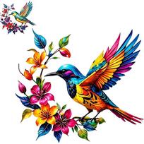 Žydintis Kolibris Metalo Sienos Menas su Gėlių Sodo Ženklu, Geležies Skulptūra Vidaus Lauko Sienų Dekoras, Verandai, Sodui ir Tvora Meninei Dekoruoti balta