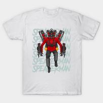 Asian Size Men Black Print T-shirt Skibidi Toilet Speakerman G Man Toilet No-Cut Print Cotton Tshirt L balta