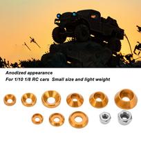 1/10 1/8 Scale RC Screw Washer Kit Aluminum Alloy Flat Washer Set Cup Head Screw  For RC Hobby auksas