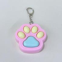 Button Cat Paw Clicker Fidget Keychain Office Travel Decompression Anxiety and Stress Relief Gifts For Kids Boys Girls Adults rožinė