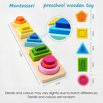Montessori mediniai žaislai vaikams Mediniai rūšiavimo staklės žaislai kūdikiams mažyliams Mokomoji forma Spalvų rūšiuotojas Ikimokyklinio amžiaus vaikams Dovanos