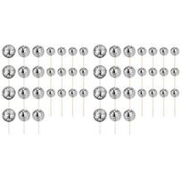 A84E-48Pcs Disco Ball Cupcake Toppers Happy Birthday Cake Topper Disco Ball Cake Picks Theme Cake Decor For Disco Theme Party sidabras