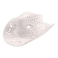 Straw Cowboy Hats For Women Western Cowgirl Hat For Holiday Party Foldable Vacation Beach Sun Hat With Wide Brim Easy Install A
