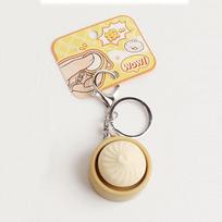 Mini Squishy Dumplings Button keychain Pendant Toys Stress Relief Fidget Toy Simulation Food Stuffed Bun Dough Toy for Kids Gift