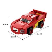 MOC Racing Anime Movies Lightninged McQueen Building Block set Animation Movie Speed Sports Car Model Bricks Toys Kids Gifts