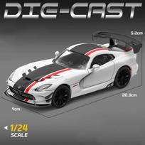 1:24 Viper Hellcat Sportinio Automobilio Modelis Žaislas Lydinio Liejimo Garso Šviesos Traukiamasis Ratukas Vairavimo Lenktyninių Automobilių Modeliai Vitrinos Papuošalai