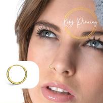 KODY PIERCING 9k kieto aukso nosis / auskarų vėrimo žiedas su užsegimu -10 mm