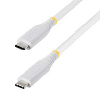 StarTech.com 1m (3ft) USB4 Cable, 40Gbps, USB-IF Certified USB-C Cable, 240W PD, 8K 60Hz/4K 240Hz DP2.1 DP40, TPE Jacket, Thunderbolt 4 Compatible - White USB-C Cord