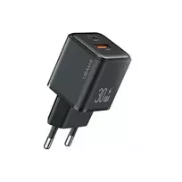 USAMS X-ron Series CC189TC01 travel charger | 30W | PD3.0 | USB-A, USB-C | black