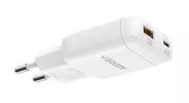 VEGER Phone charger USB-A + Type-C PD 45W + 100W Type-C to Type-C data cable TR121 white