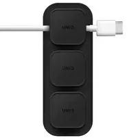 uniq Pod Mag magnetic cable organizer + base dark grey|charcoal dark grey