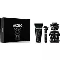 Moschino  Toy Boy for Men 3 Pc Gift Set: 3.4oz EDP Spray, 0.34oz EDP Spray, 3.4oz Body Gel